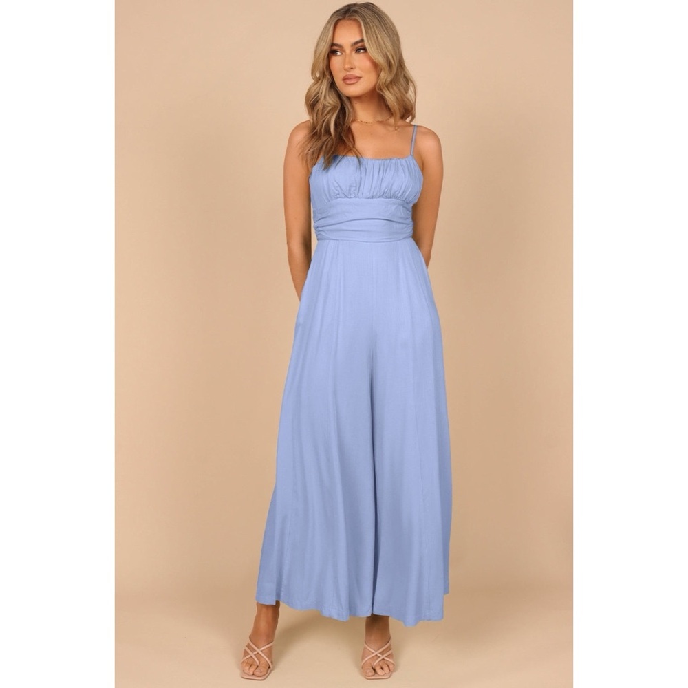 Sky Blue Wide Leg Jumpsuit